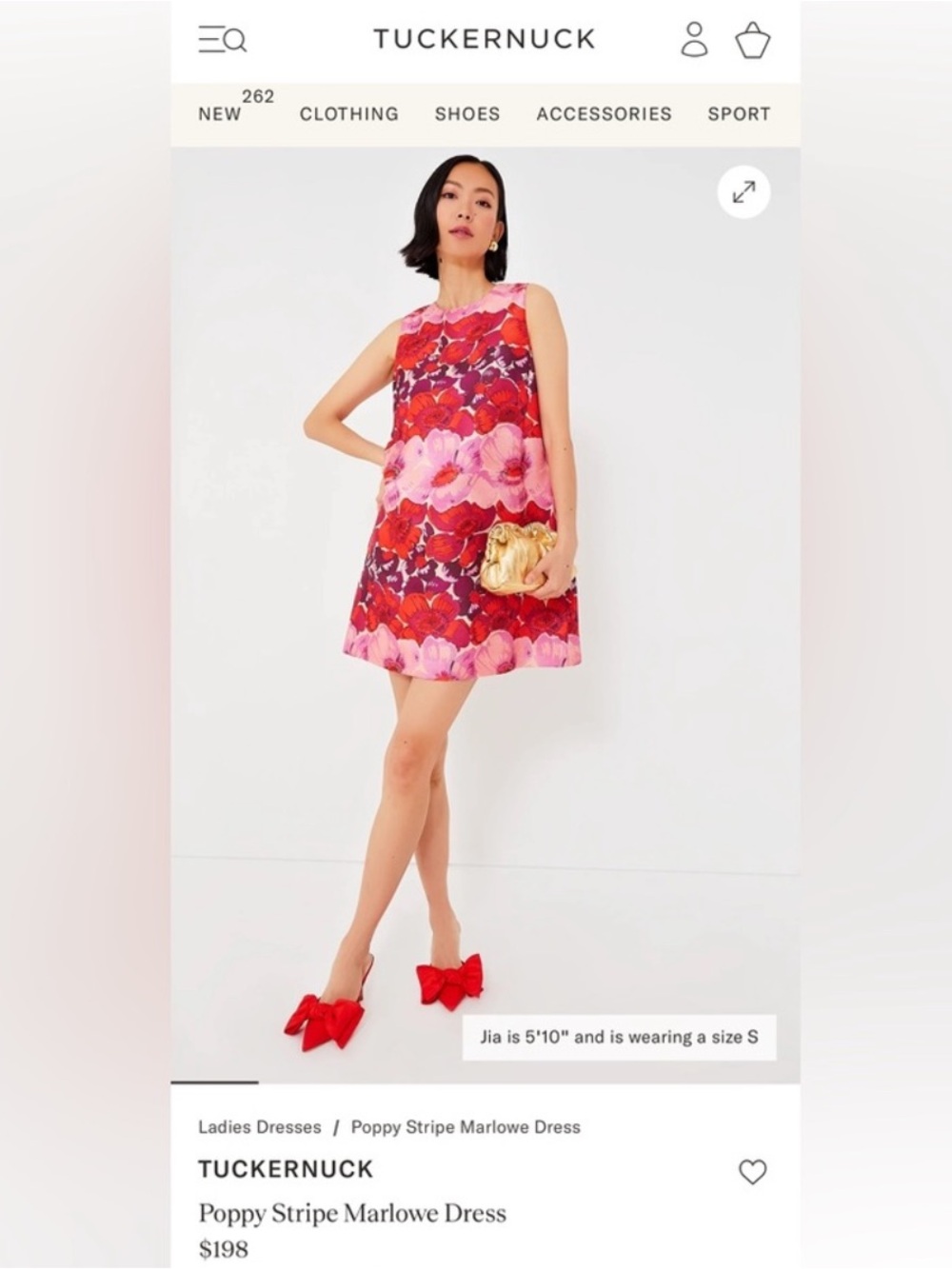 Tuckernuck Poppy Stripe Marlowe Dress - Red & Pink Floral